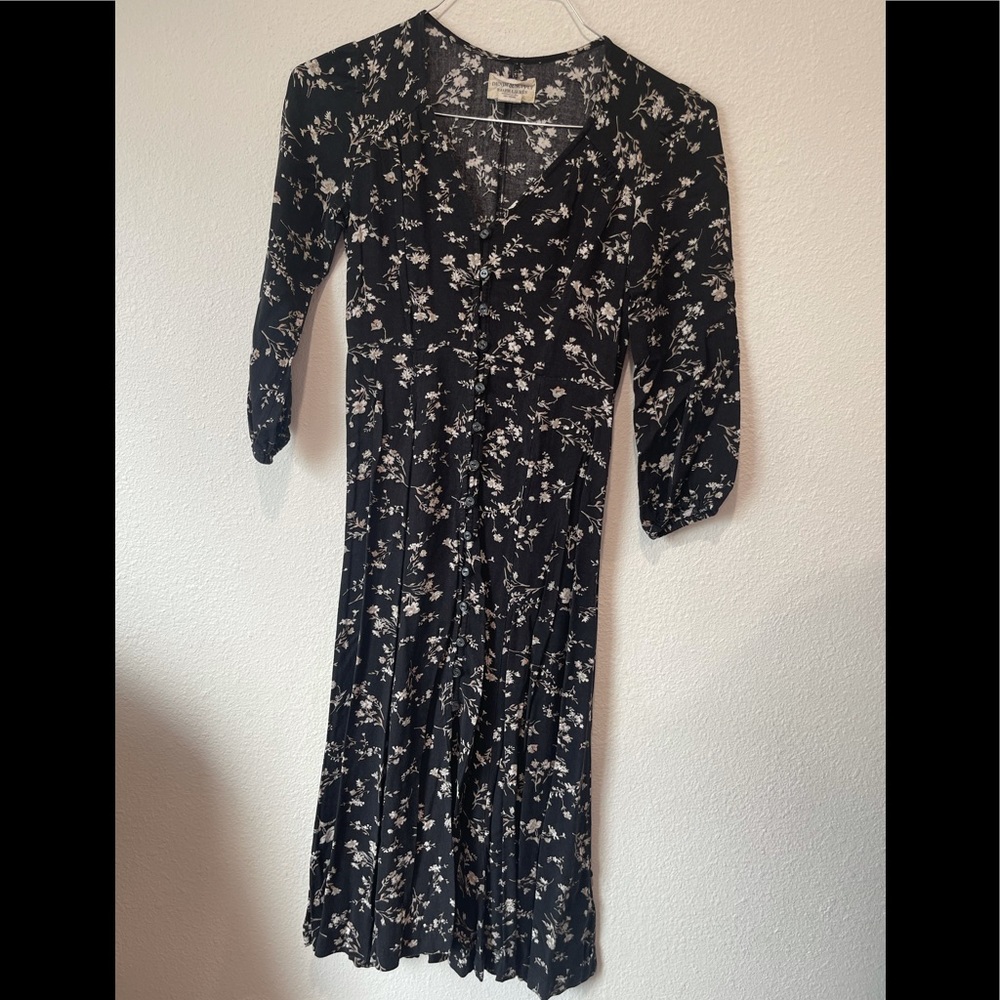 Ralph Lauren Black white floral dress